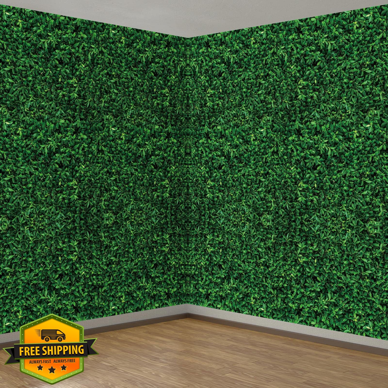 Tatuo 6 green leaves backdrop 9×4.5ft