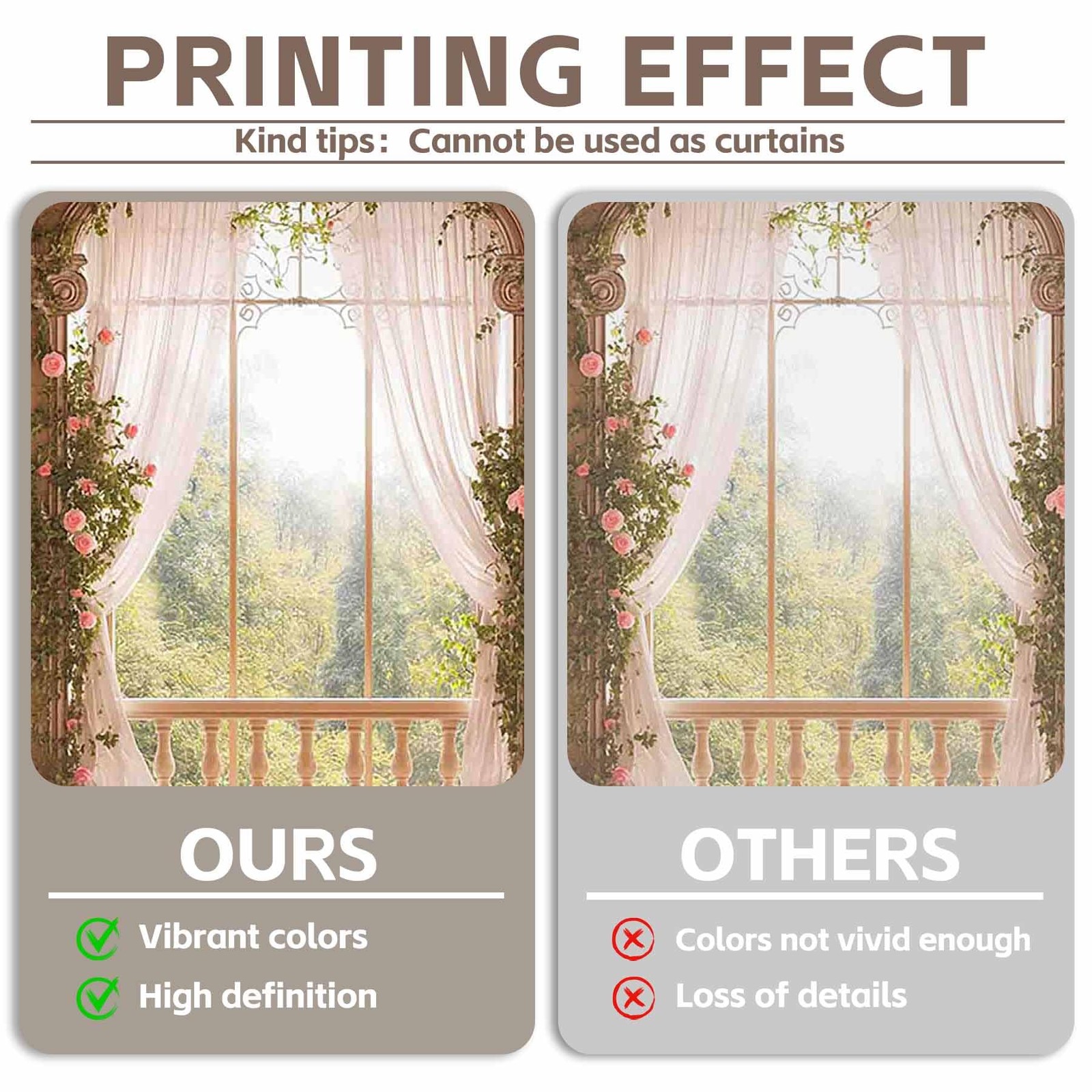7x5ft Fabric Spring Window Scenery Photography Backdrop Pink Floral Green For…