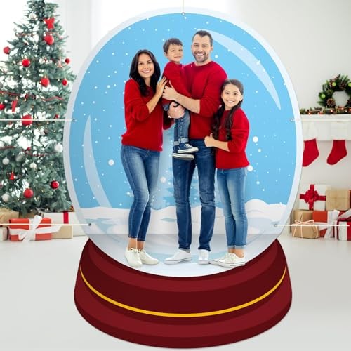 Christmas Photo Prop Background Christmas Snow Globe Backdrops Winter Snow