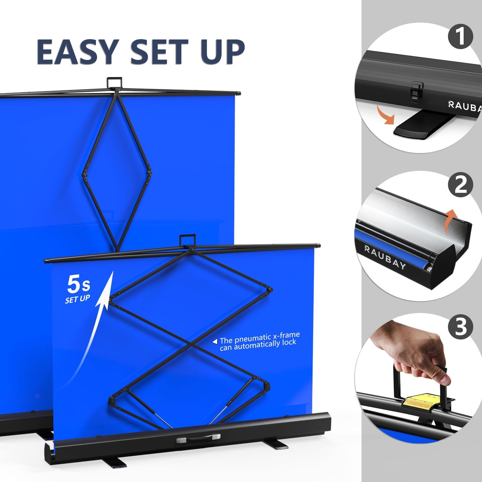 【Easy Set Up】 RAUBAY 59.8 x 82.7in Collapsible Standard (59.8 x 82.7in), Blue