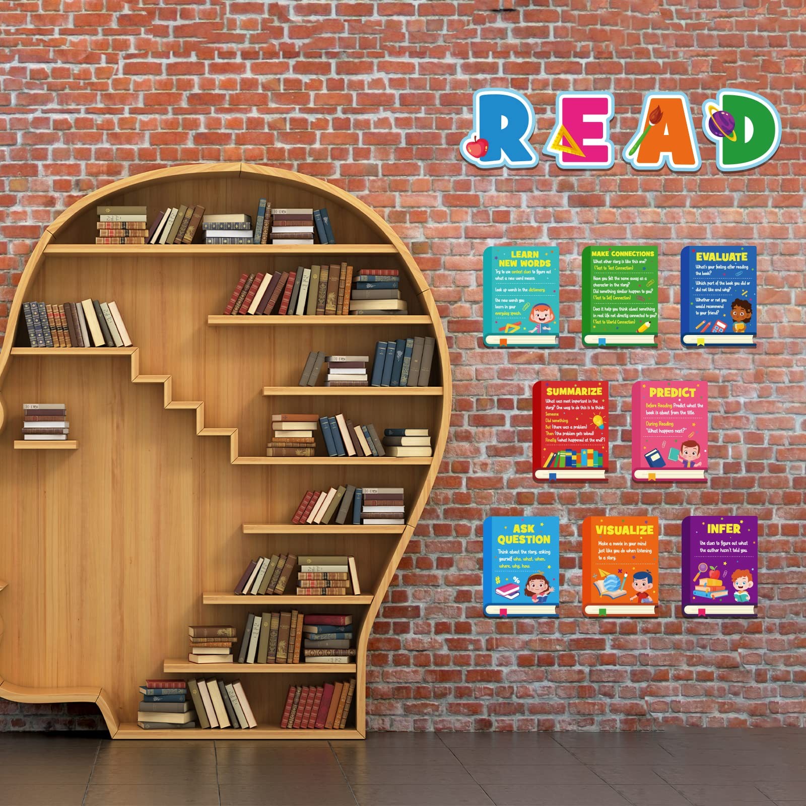 Reading Strategy Classroom Decorations Bulletin Board Poster Banner Set Class…