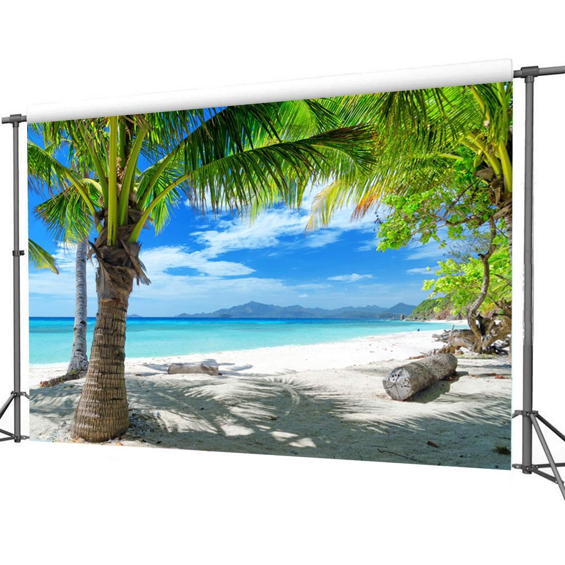 7x5ft Tropical Summer Beach Photography Backdrops Hawaiian Luau Party Blue Sk…