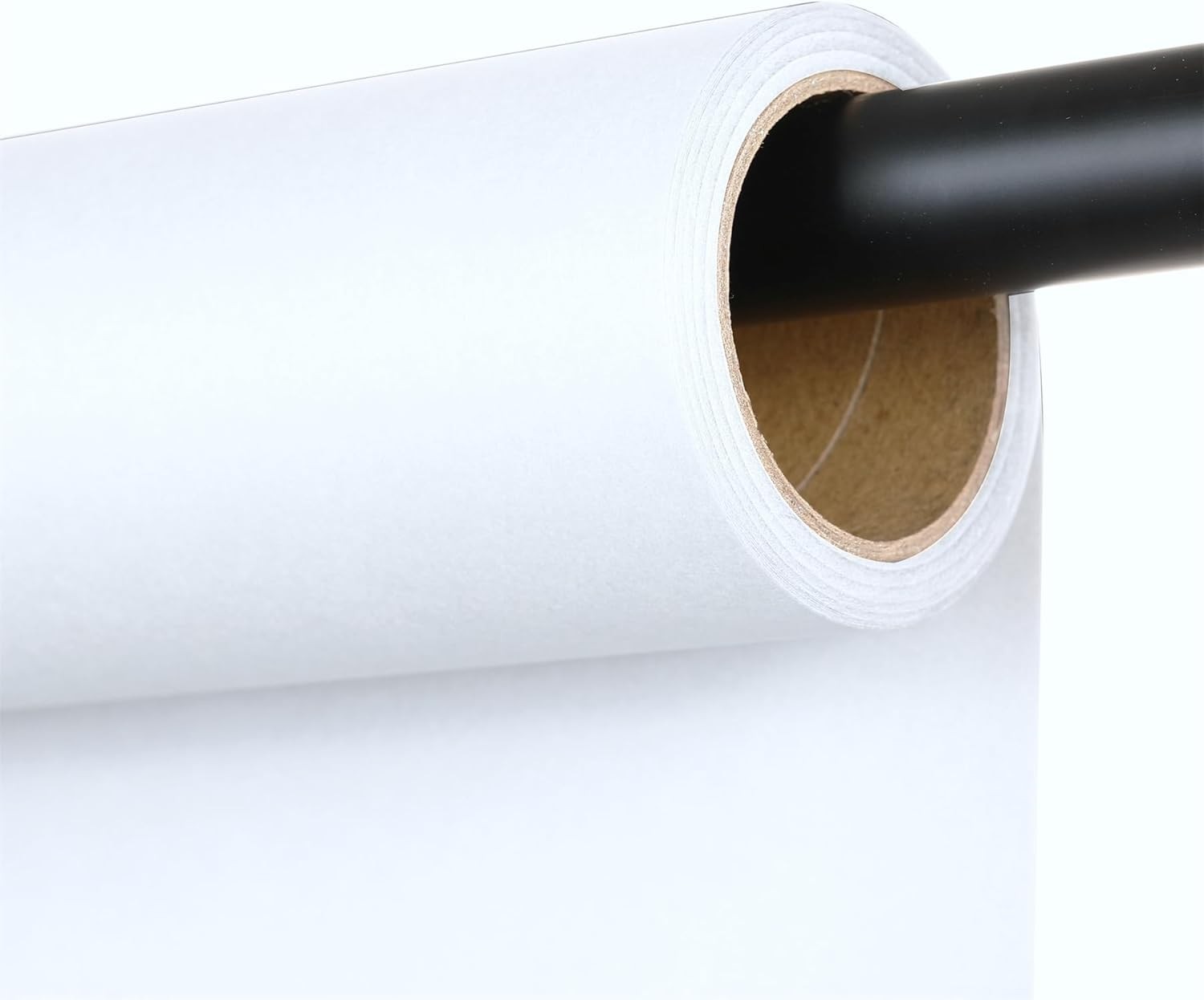 White Seamless Photography Backdrop Paper 53″ x 16.4′ – Heavyweight Non-Reflecti
