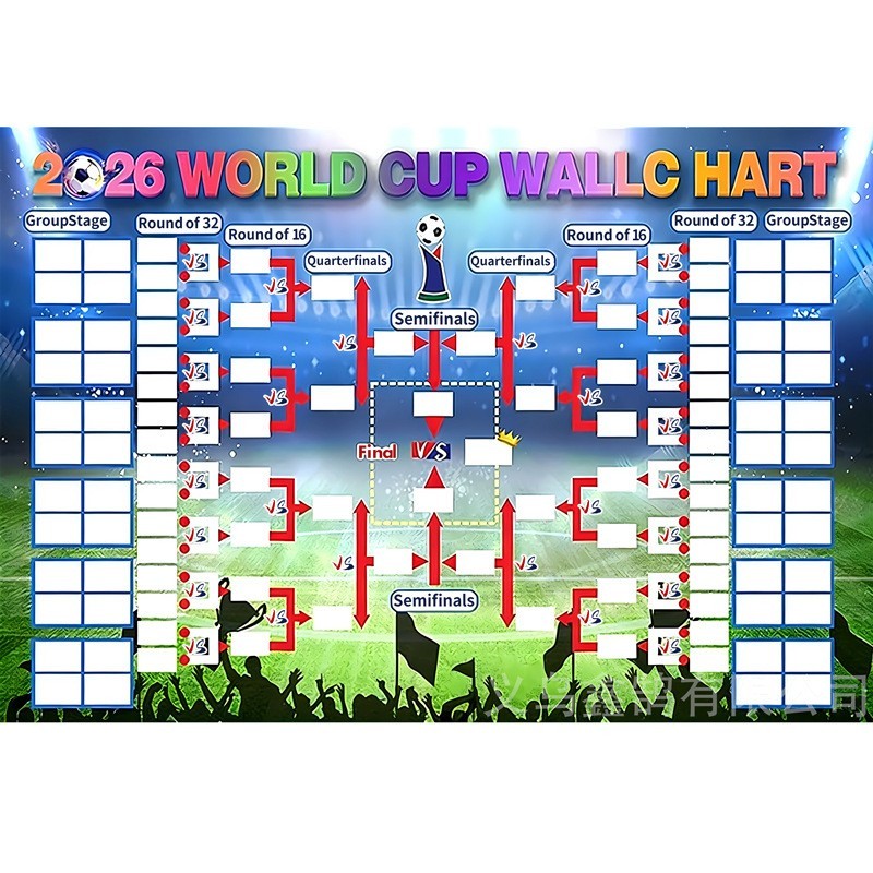 2026 World Cup Schedule Match Background Layout Records Party Decoration 5Pcs