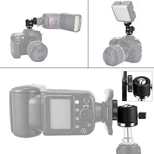 UTEBIT Ball Head with 1/4″ Hotshoe Camera Mount Adapter 360 Degree Rotatable