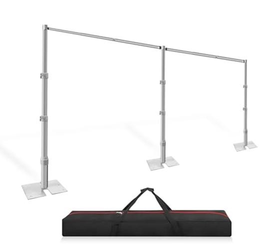 10ft x 20ft Adjustable Backdrop Stand Kit – Heavy Duty Pipe and Drape Stand