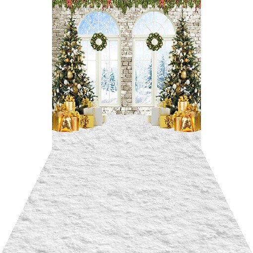 10’x20′ CP Christmas Season Scenic Microfiber Fabric background backdrop BHF1576