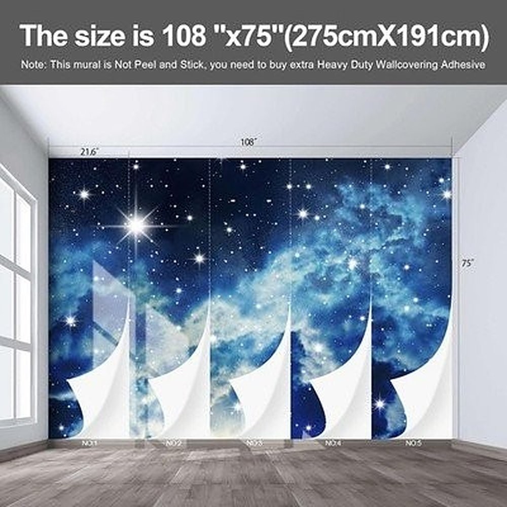 Fightal Kids Galaxy Solar System Mural 108×75″ Fabric #R024