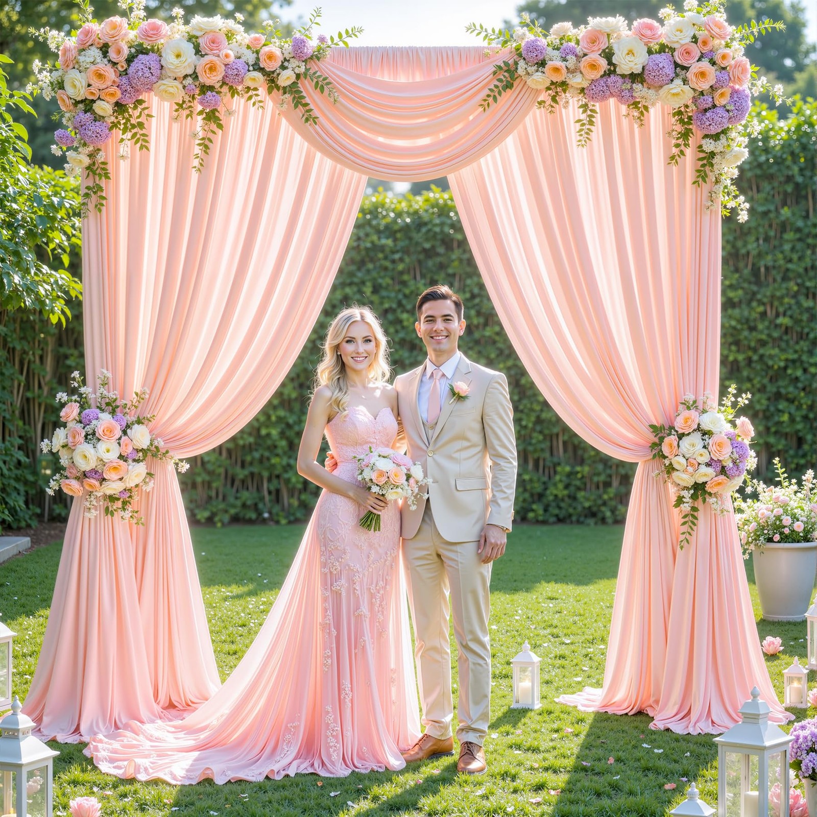10x10ft Light Pink Backdrop Curtains for Baby Shower Wrinkle Free Pink Photo …