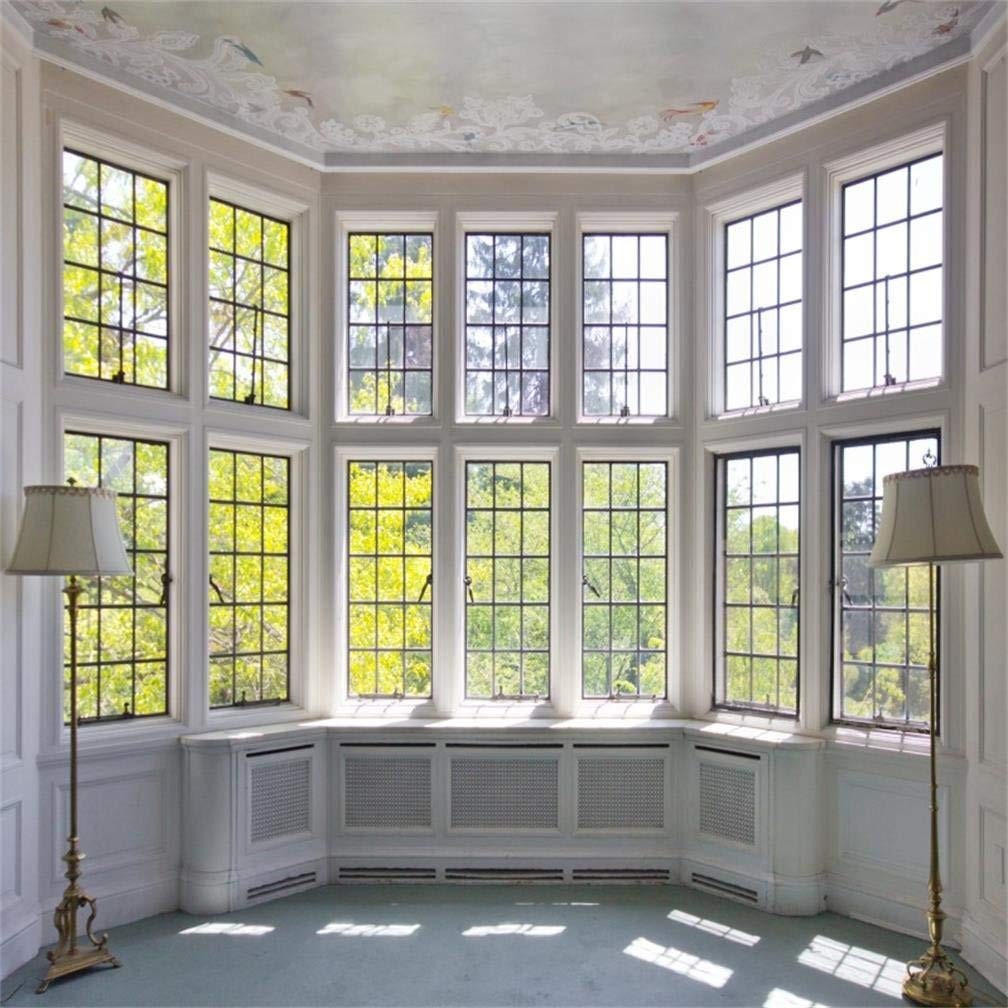 5×5 Ft Classic French Pane Bay Windows Backdrop Photo Studio Floor Lamp Prop