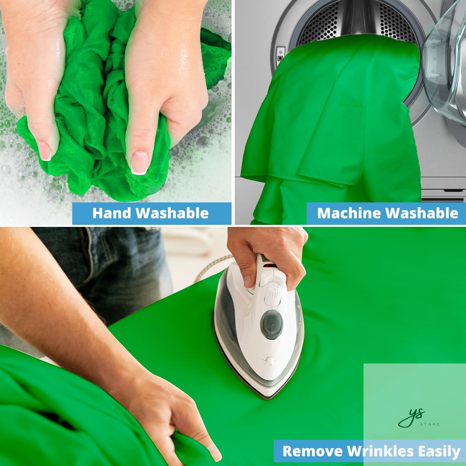 12 X 10 FT Large Green Screen Backdrop for Photography, GreenScreen Background