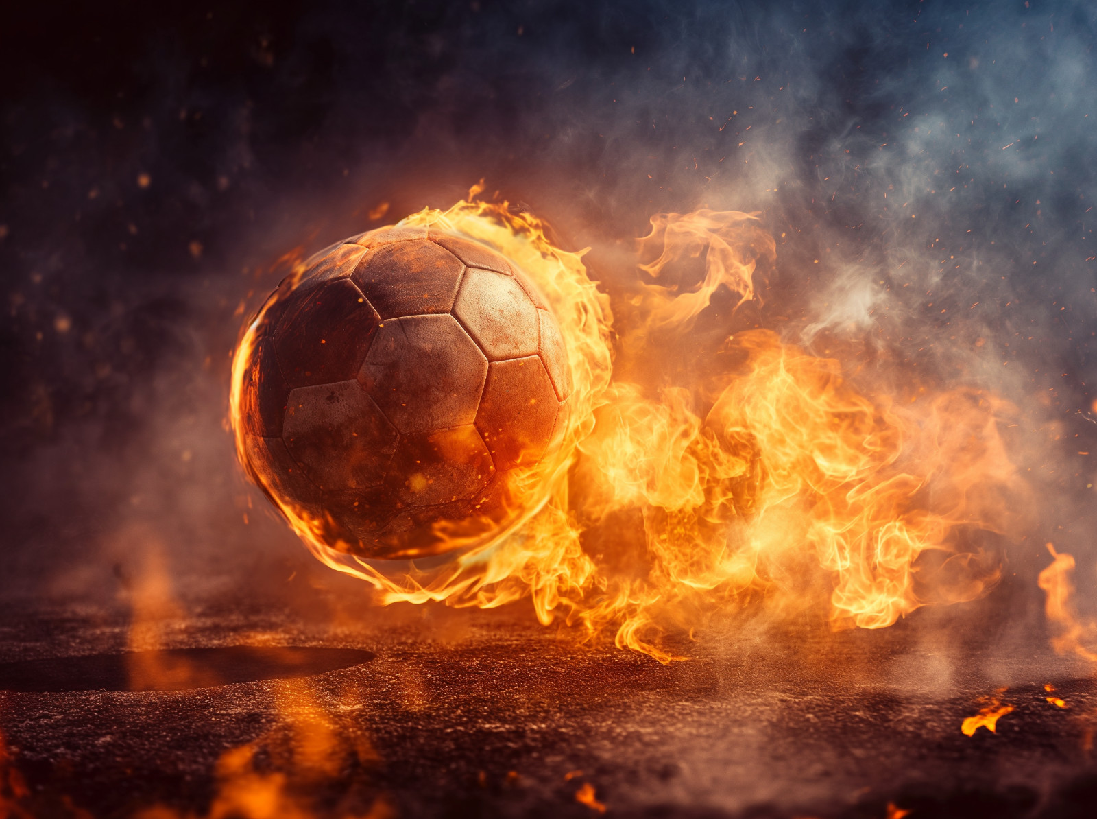 20 Football with Fire Theme Digital Backdrop Overlay Digital Studio Backdrop