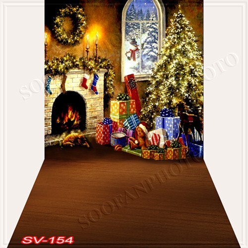 10’x20’CP Christmas Season Scenic Microfiber Fabric background backdrop SV154