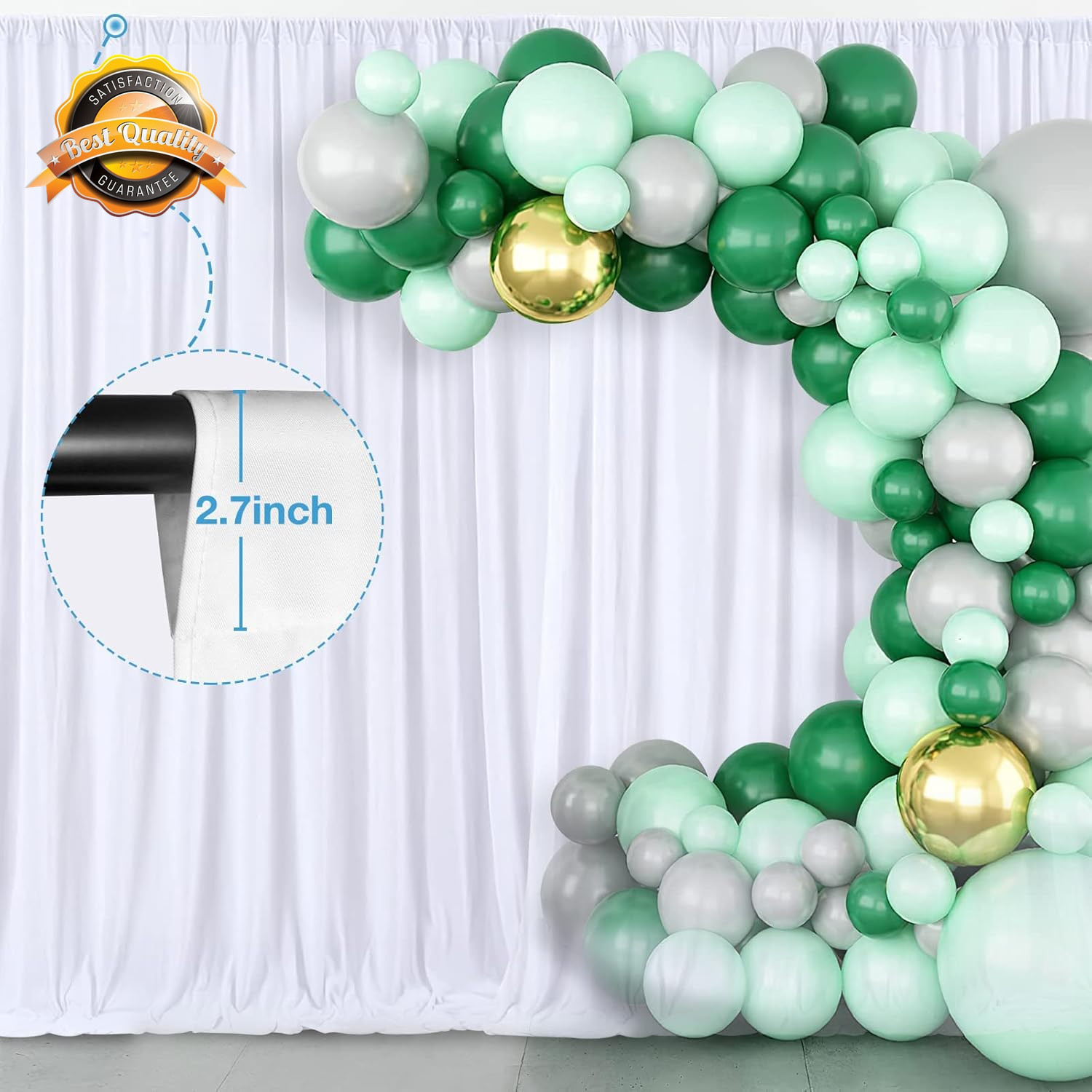 10X10 FT White Backdrop Background for Photography, Large Pure Photo Backdrop Cu