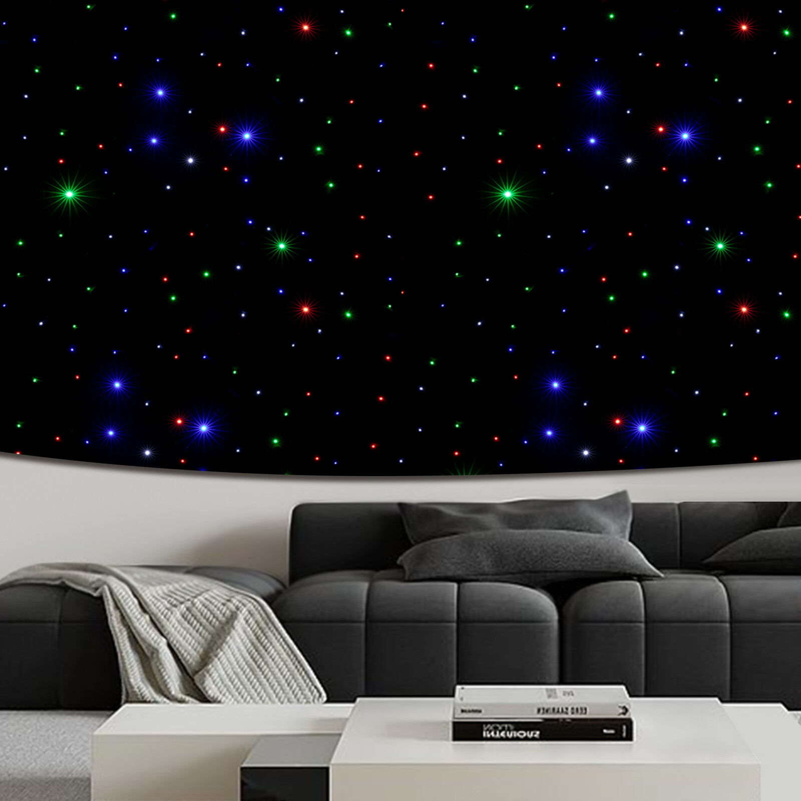 LED Stage Star Backdrop Curtain Stage Wedding Starry Sky Cloth Background