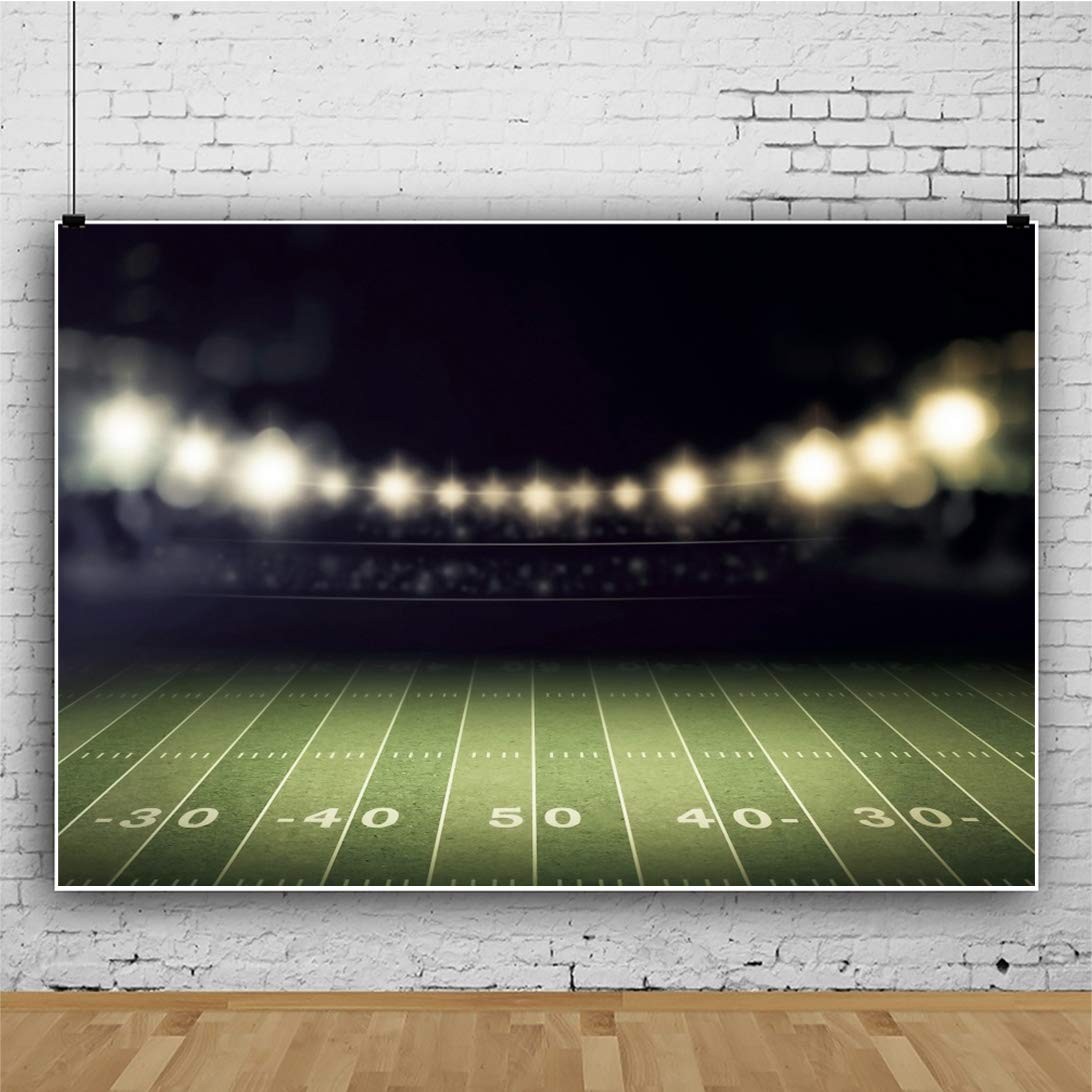 Football Stadium Backdrop 10x8ft Fabric Kids Theme Game Day Party