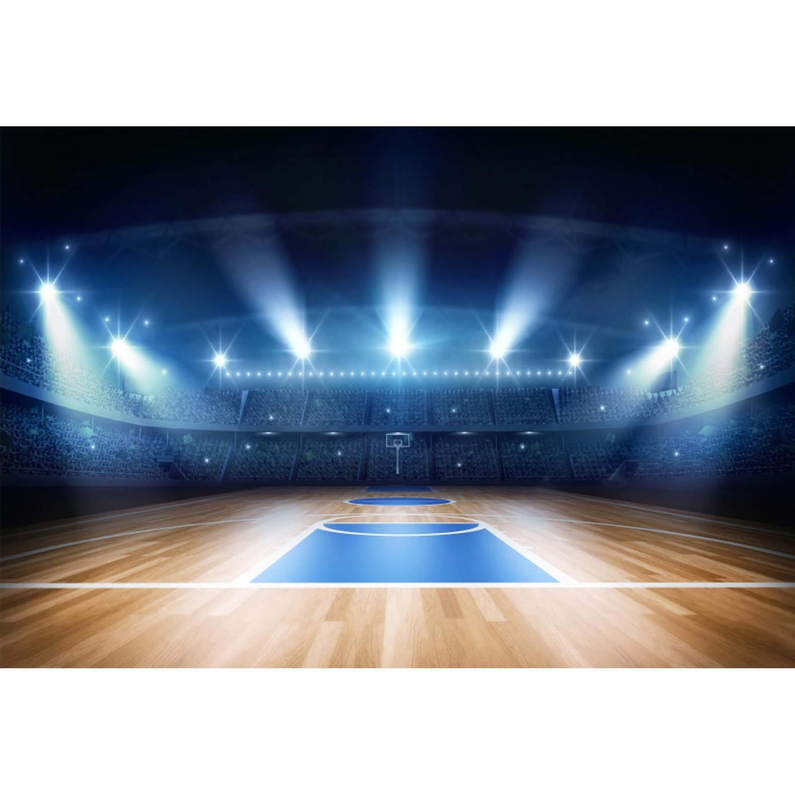 10×6.5ft Empty Basketball Stadium Theme Photography Backdrop Background