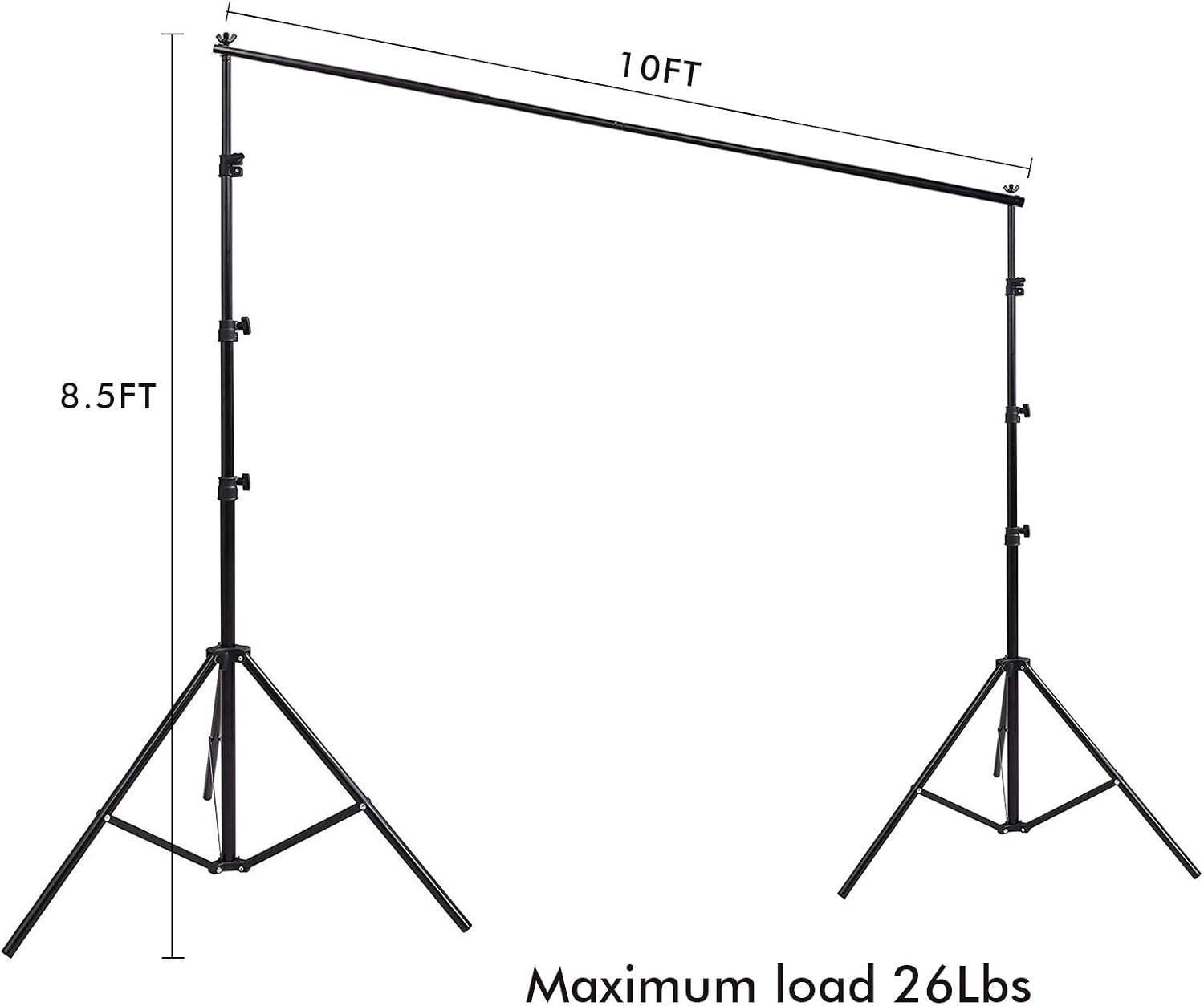 HYJ-INC 10Ft X 8.5Ft Adjustable Photography Backdrop Support System Photo Video