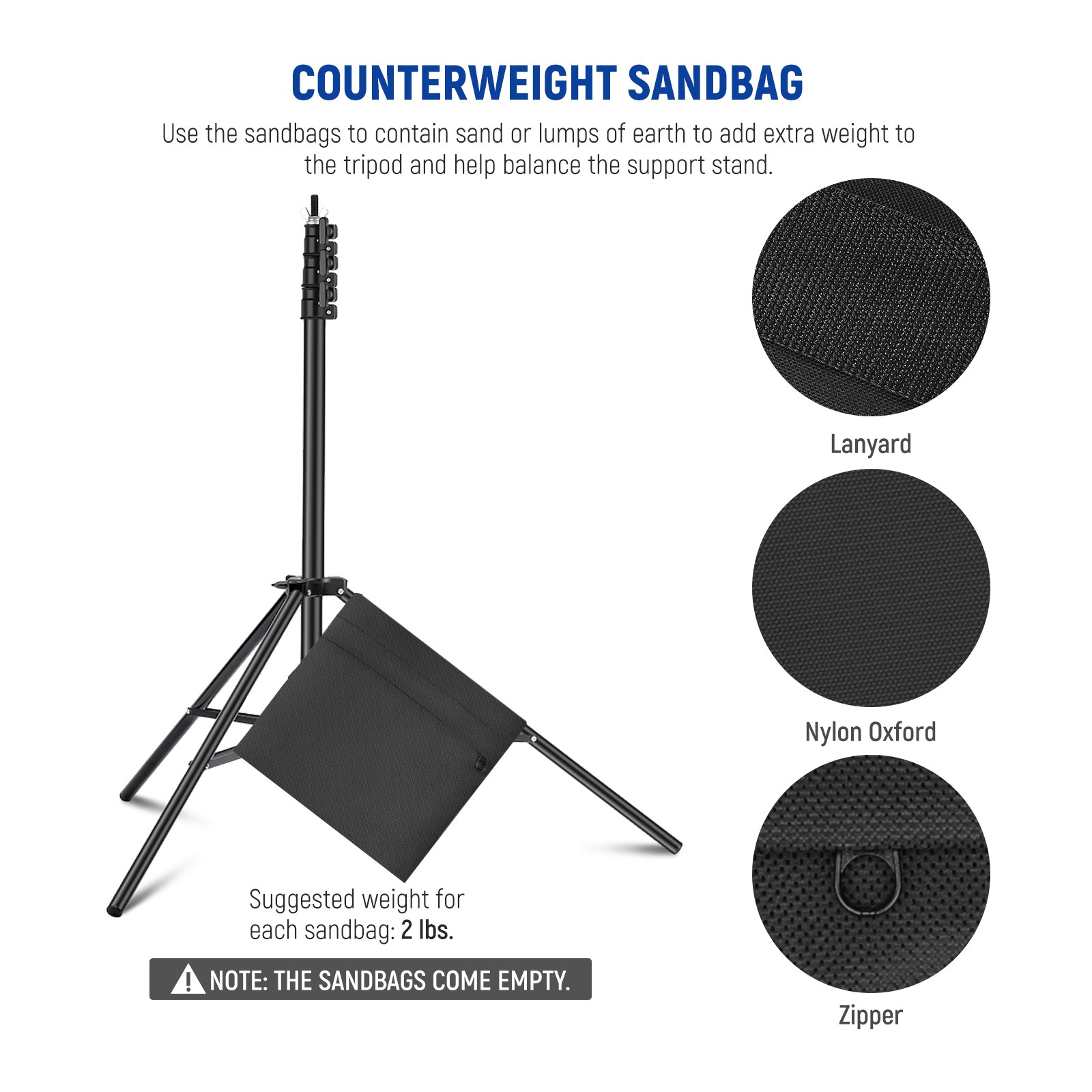 NEEWER 85x10ft Backdrop Stand Kit with 4 Crossbars 6 Clamps 2 Sandbags NK-ST2630