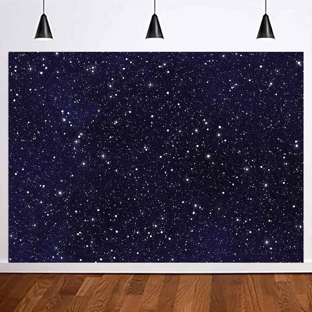 Night Sky Star Photography Backdrop Universe Space Theme Starry Banner