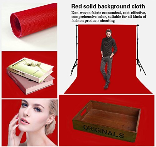 5x7ft Photography Studio Non-Woven Backdrop Bright Red Solid Color Screen