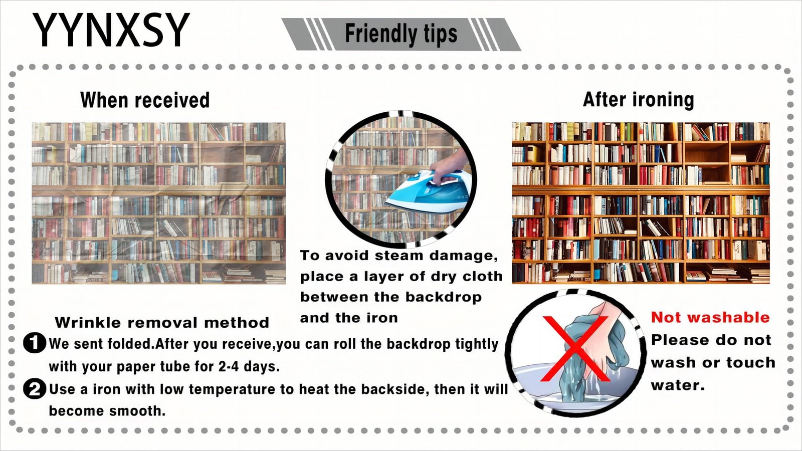 YYNXSY 7X5FT Bookshelf Backdrop Window Backdrops for Photography 7X5FT, Brown