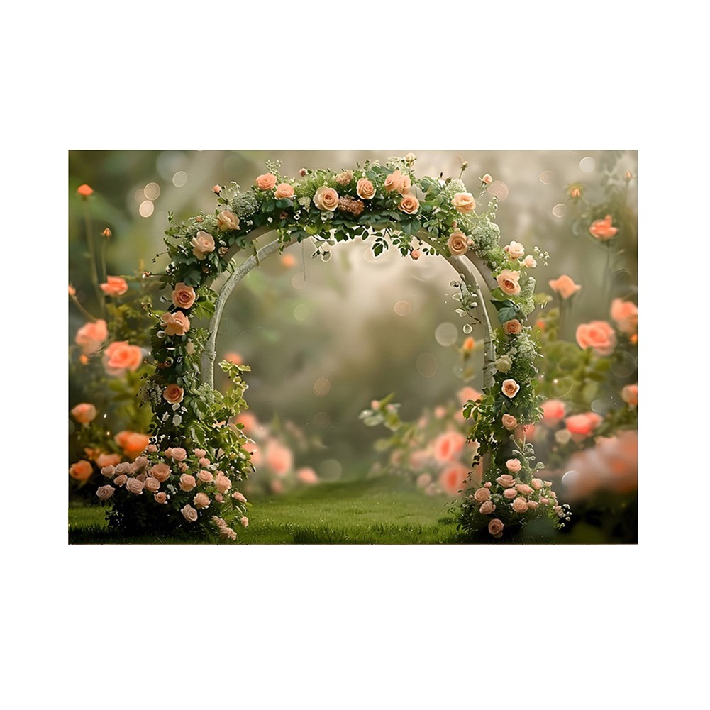 210x150cm Photography Background Fabric Wreath Scenery Wedding 3D Party1102