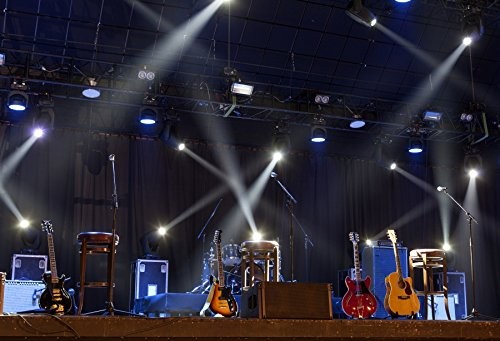 Yeele 10×6.5ft Band Stage Backdrop Spotlight Nightclub Show Rock Guitar Singing