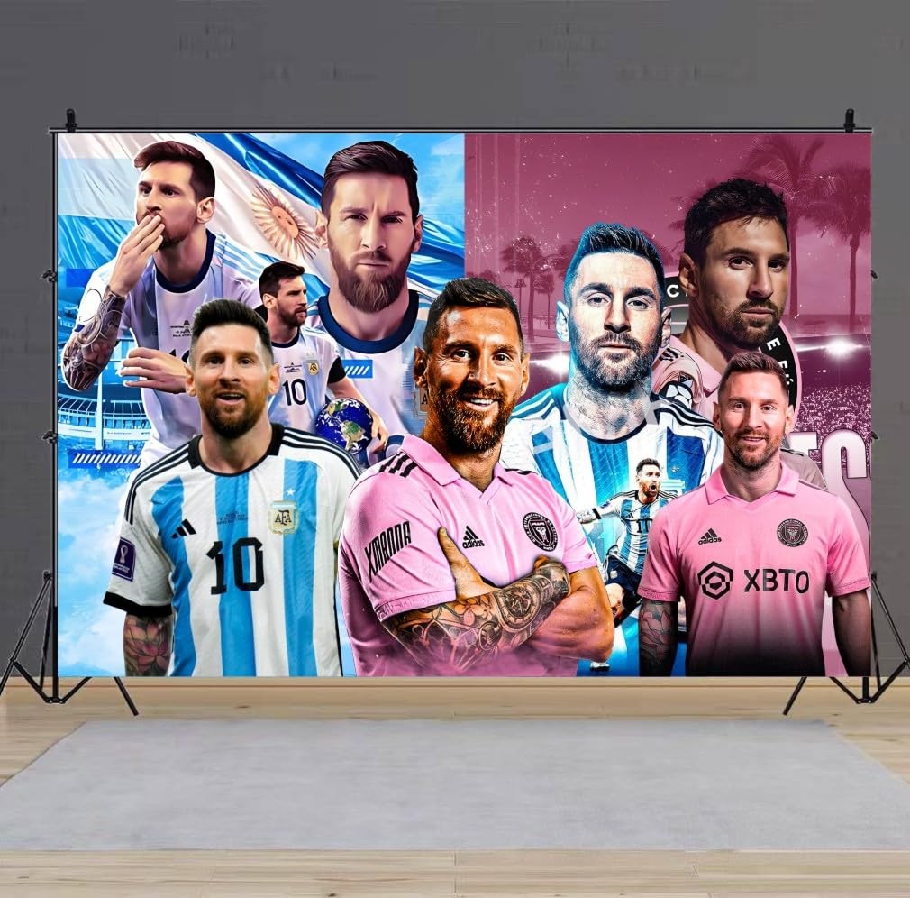 Soccer Birthday Party Decorations, 5x3ft Happy Birthday Back Drop Banner Them…