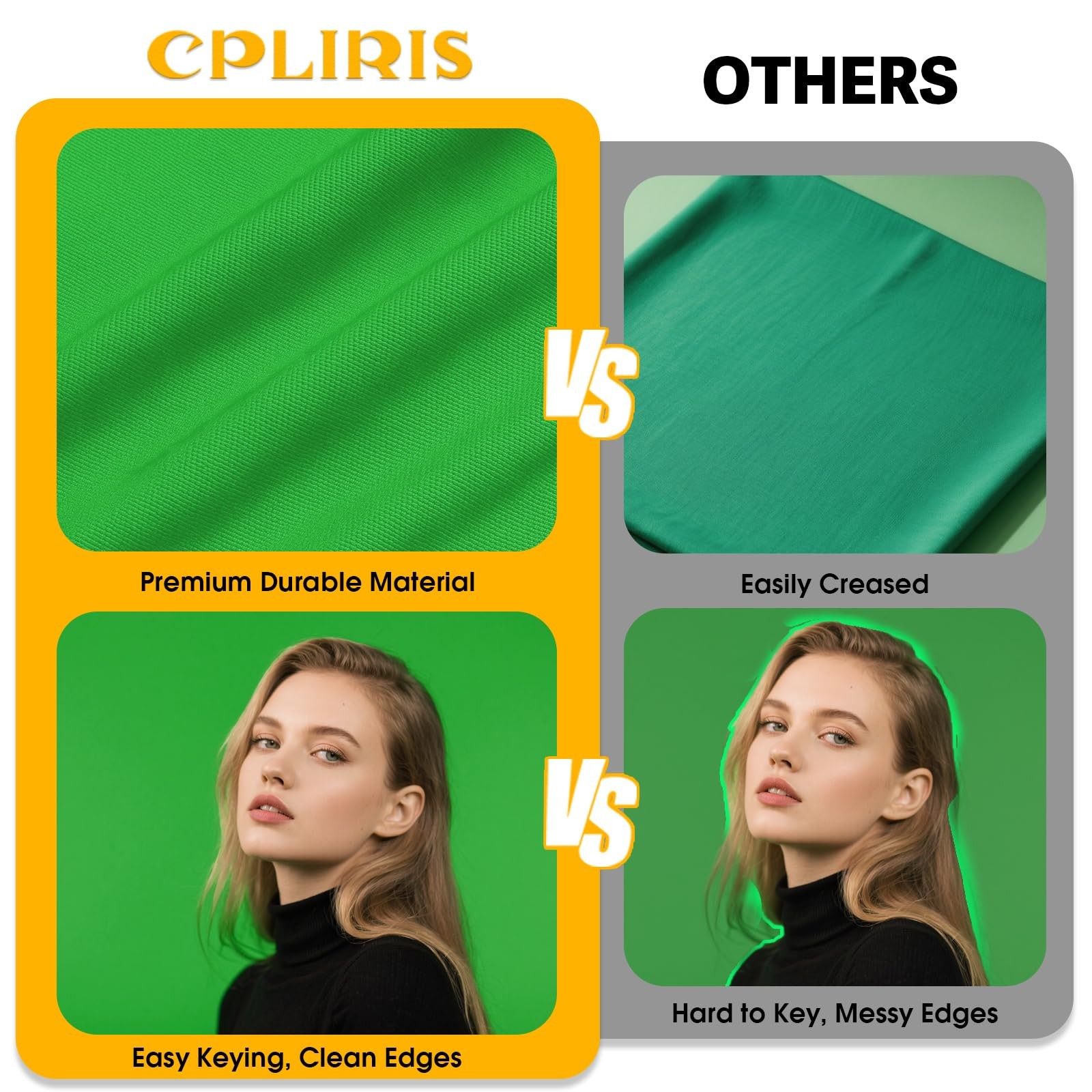 10x20ft Green Screen Backdrop for Photography, Dual-Size Dual-Pocket Design C…