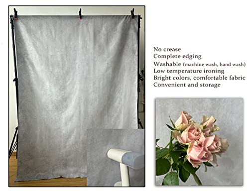 5x7ft Grey Portrait Photography Backdrops Solid Texture Abstract Photo