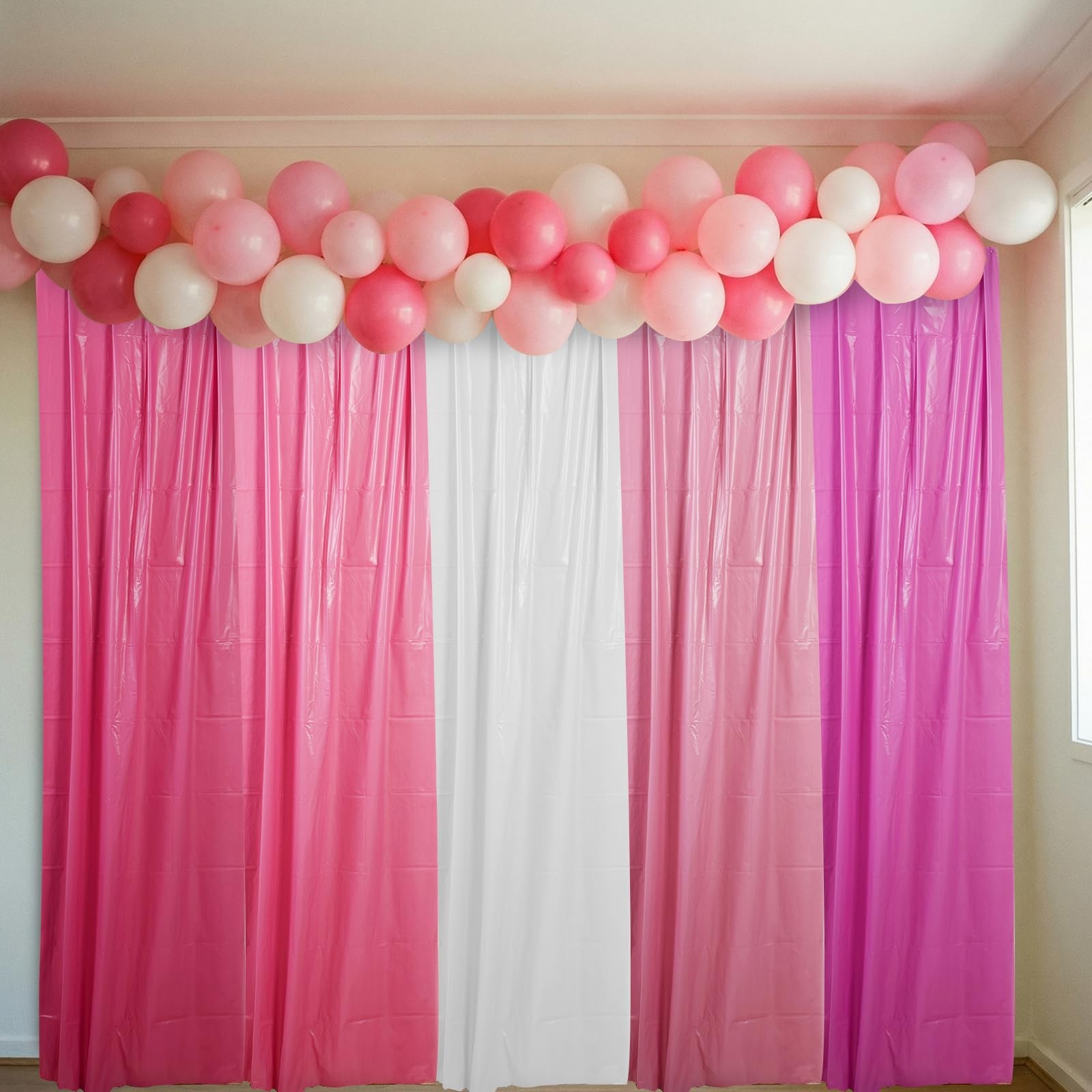 10 PCS Pink Bow Wall Decor DIY Giant Big Hanging Wedding Birthday Backdrop