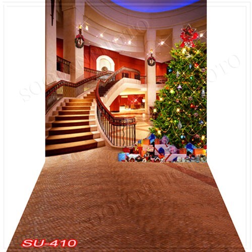 10’x20′ CP Christmas Season Scenic Microfiber Fabric background backdrop SU410