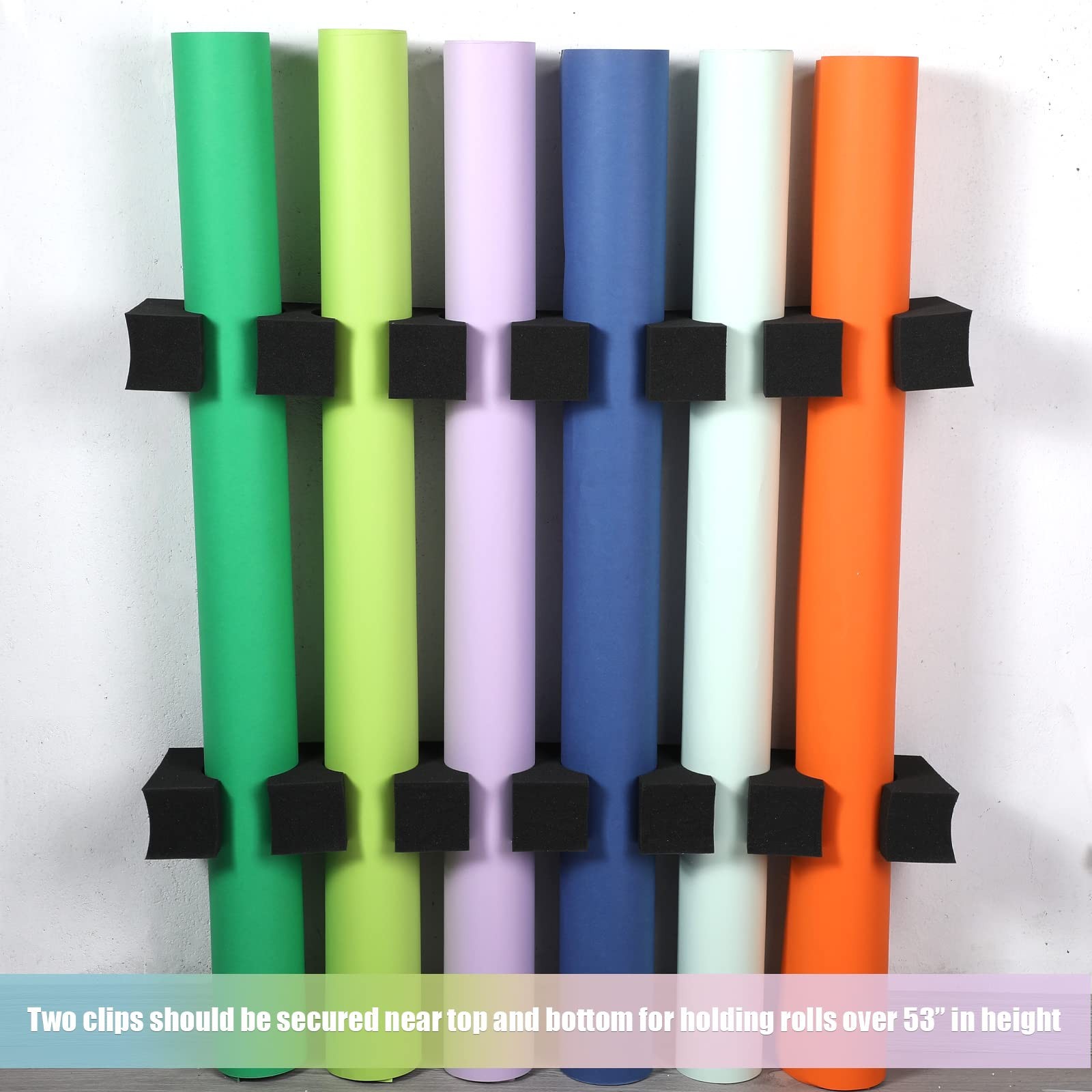 Colarr 2 Sets Seamless Paper Roll Storage Clip Photo Backdrop Wrap Paper Storage