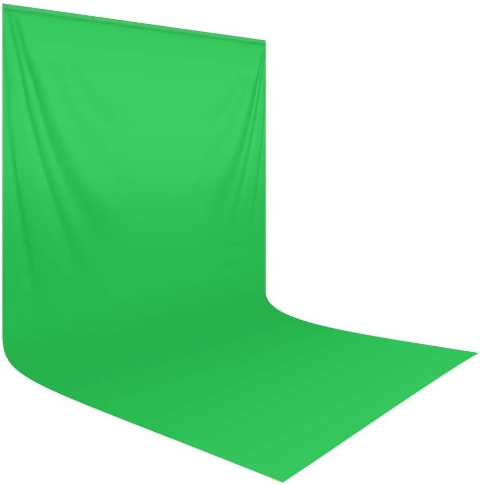 10x20ft Green Screen Backdrop for Photography, Dual-Size Dual-Pocket Design C…