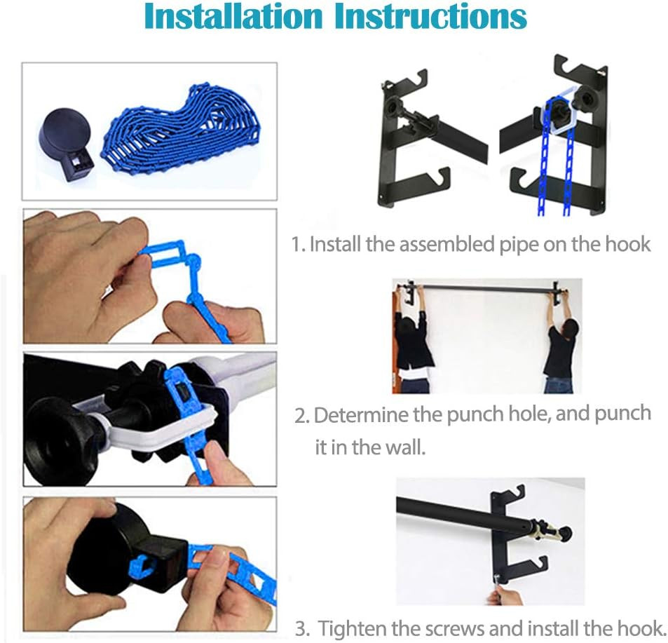 Photography Backdrop Double Roller Wall Mounting Manual Background Support Syste
