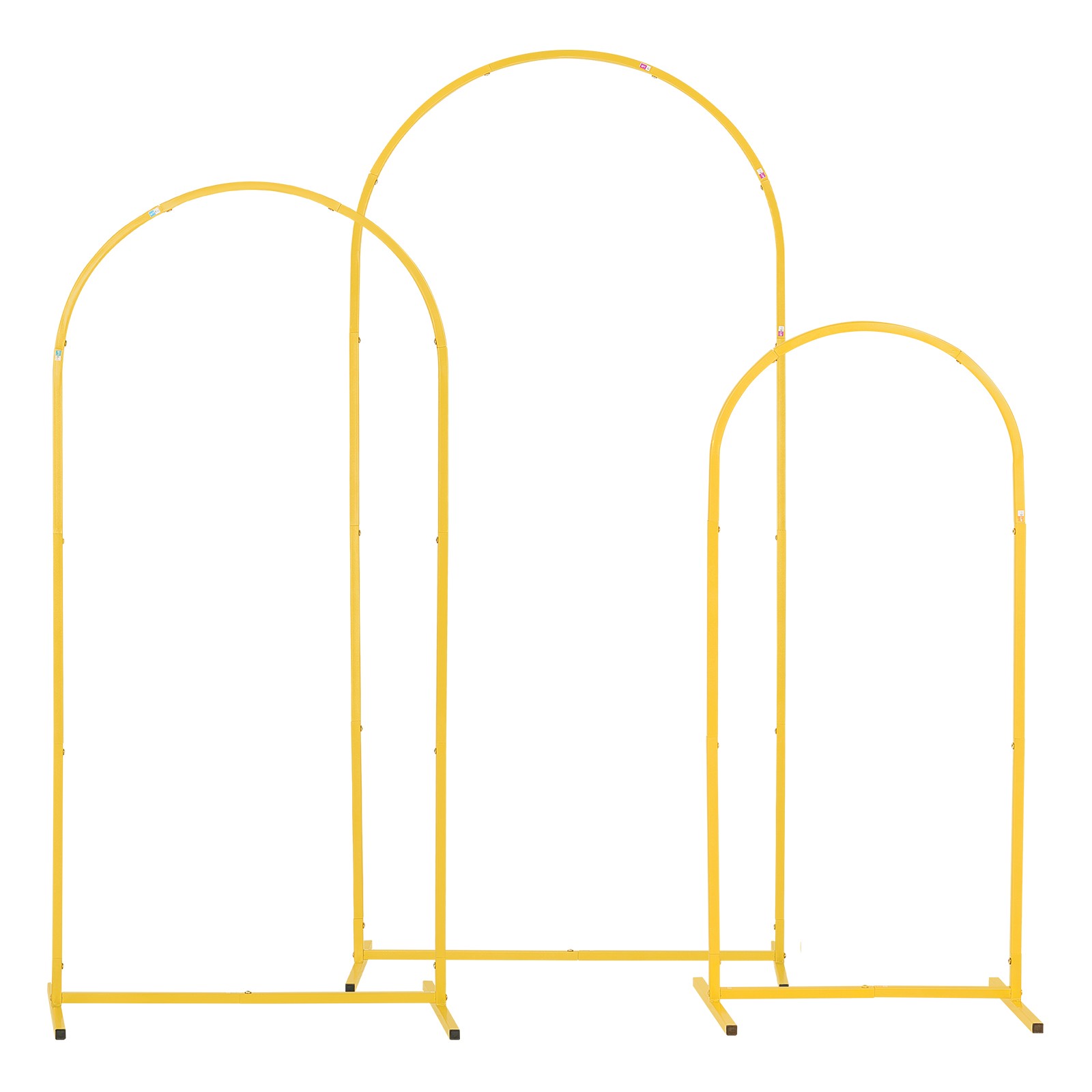Gold Metal Arch Backdrop Stand Set of 3 (6/5/4 ft) for Wedding Party