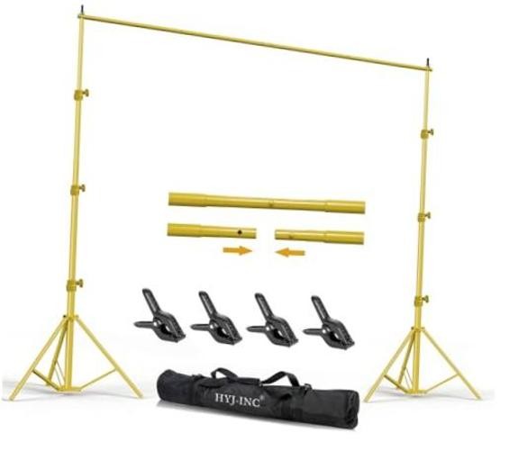 Backdrop Stand – Titanium Gold 10×8.5ft(WxH) Photo Studio Adjustable