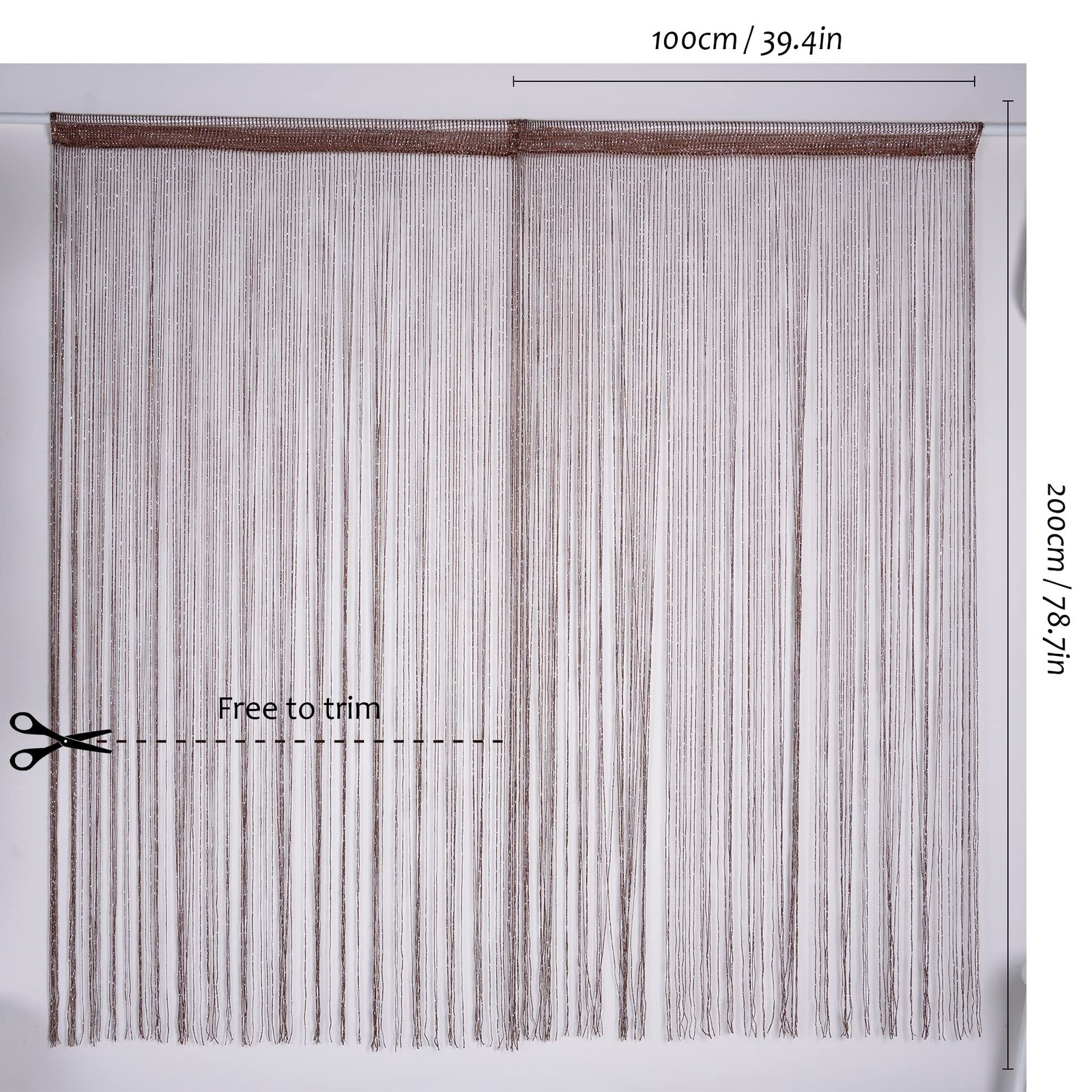 2 Pack Beaded Curtains 39 x 79 Inch Crystal Beaded Curtains for Doorways Stri…