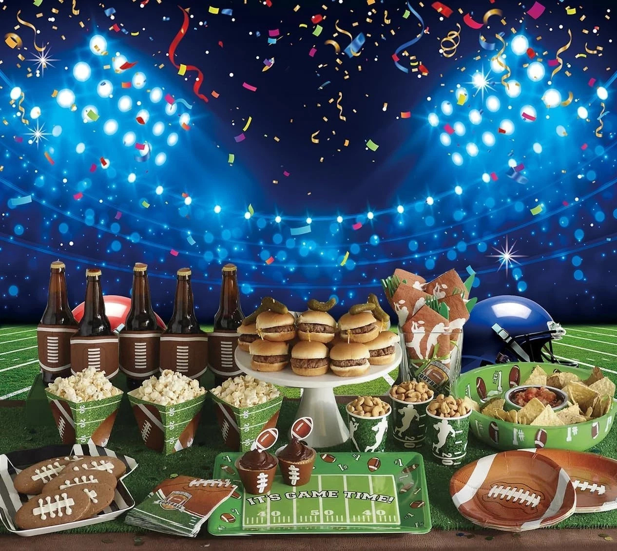 Football Field Backdrop – 5’x7’ft Football Stadium Photography Background Sty2