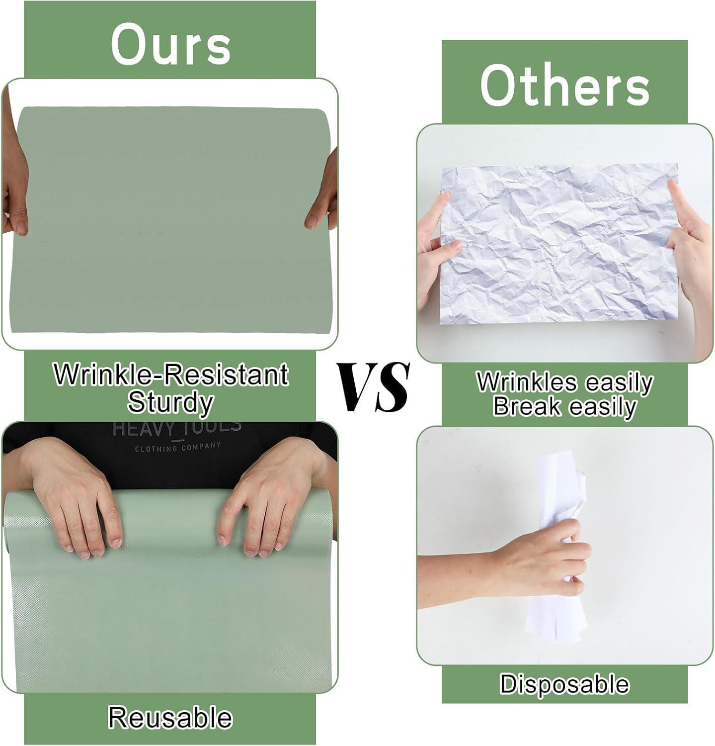 Sage Green Bulletin Board Roll Non-Woven Fabric Poster 15.55″ X12Ft | Erasable W