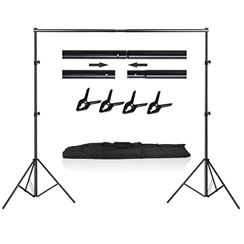 Photo Video Studio Photography Backdrop Stand, 8 x 8 ft Adjustable Photo