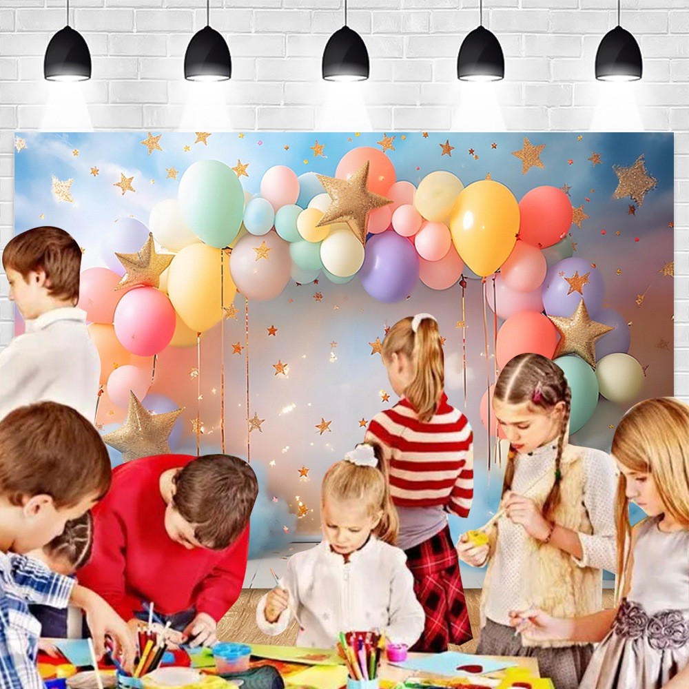 210X150cm European American Valentine’s Day Party Backdrops Balloon Roses 3665