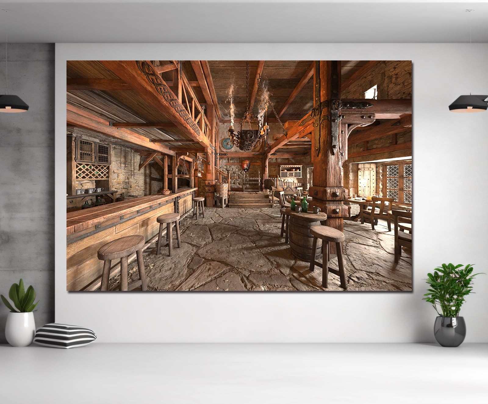 7ftx5ft Medieval Tavern Backdrop Ancient Tavern Inn Bar Restaurant Wooden Tav…