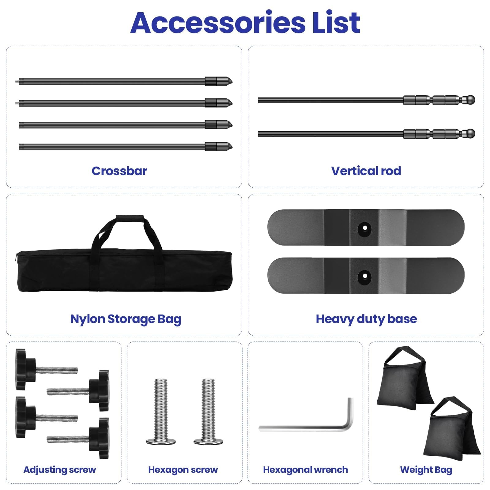 10x8ft Photo Backdrop Stand Kit – Adjustable Banner Stand with Step and Repea…