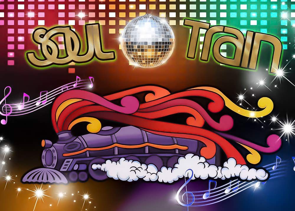 XLL 70’s and 80’s Soul Train Neon Glow Theme Photo 7x5feets, Multicolor