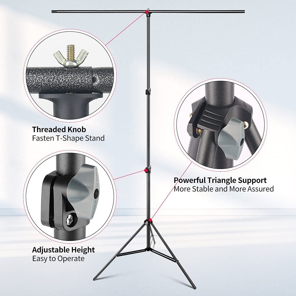 Blue Green Screen Backdrop Kit, 2-in-1 6.5×5 ft Green Screen Stand for Stream…