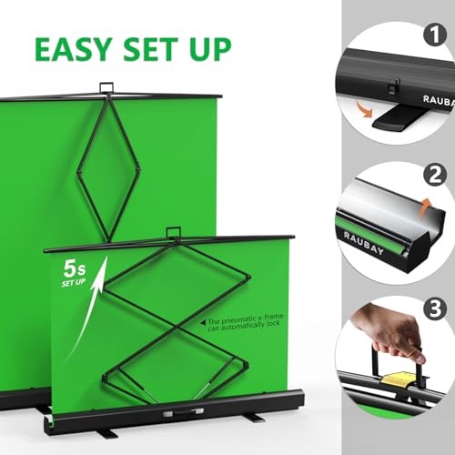 【Easy Set Up】 59.8 x 82.7in Collapsible Screen Standard (59.8 x 82.7in) Green