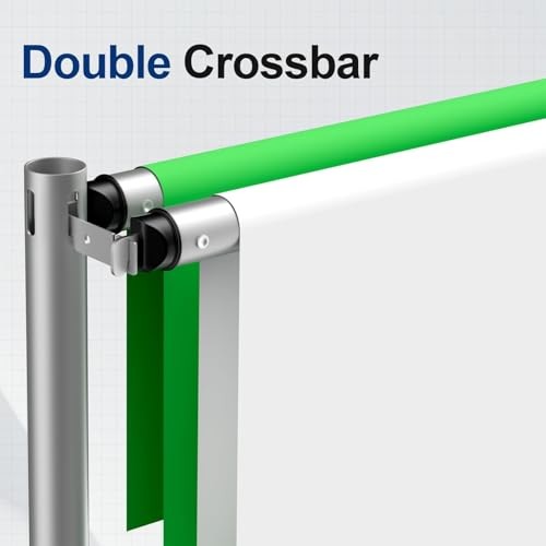 Backdrop Stand Heavy Duty 8.9x10Ft, Double Crossbar Pipe and 8.9x10FT Silver