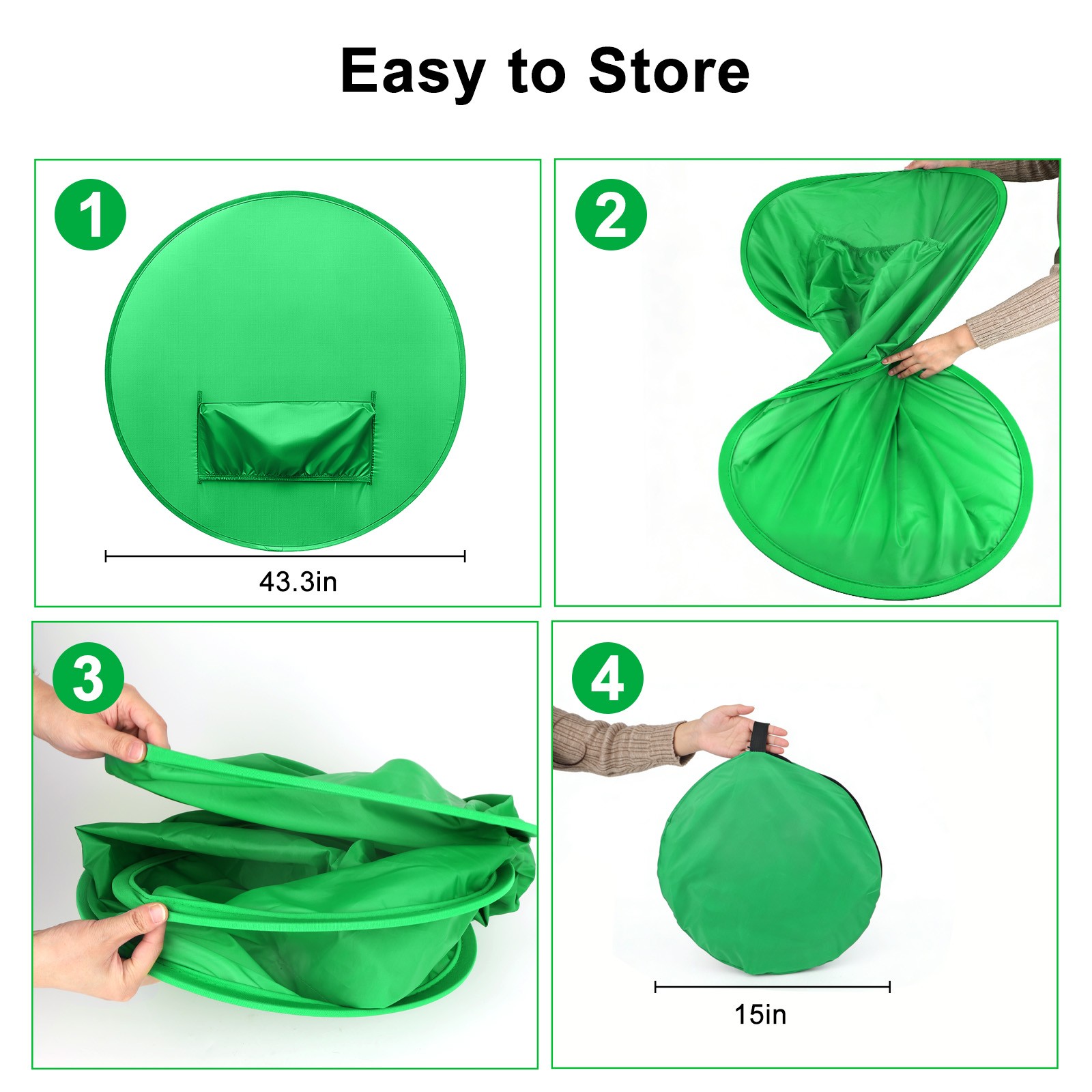 Green Screen Backdrop Chair Foldable for Photo Video Meeting Studio Live Stream